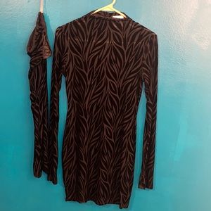 Sexy sheer black cocktail dress w/ matching socks